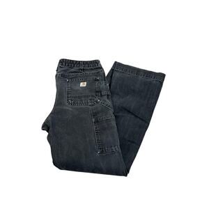 Carhartt Black Wash Double Knee Work Relaxed Fit Pants Women's Size 6